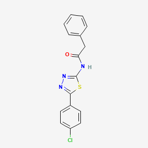molecular formula C16H12ClN3OS B2524934 N-[5-(4-chlorophenyl)-1,3,4-thiadiazol-2-yl]-2-phenylacetamide CAS No. 392241-84-8