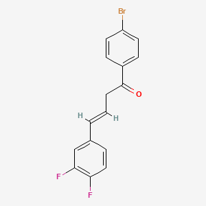molecular formula C16H11BrF2O B2524939 (E)-1-(4-溴苯基)-4-(3,4-二氟苯基)丁-3-烯-1-酮 CAS No. 537009-03-3