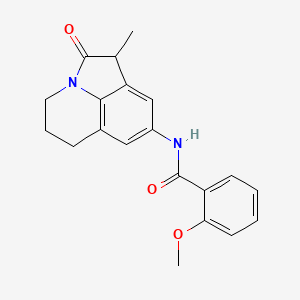 B2524948 2-Methoxy-N-(3-methyl-2-oxo-1-azatricyclo[6.3.1.04,12]dodeca-4,6,8(12)-trien-6-yl)benzamide CAS No. 898410-96-3