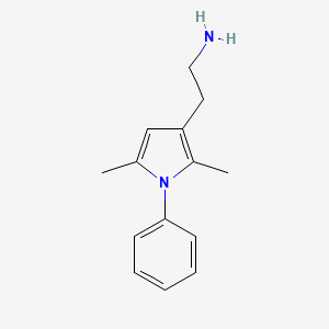 molecular formula C14H18N2 B2524958 2-(2,5-dimethyl-1-phenyl-1H-pyrrol-3-yl)ethan-1-amine CAS No. 872107-74-9