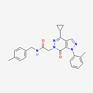 molecular formula C25H25N5O2 B2524962 2-(4-cyclopropyl-7-oxo-1-(o-tolyl)-1H-pyrazolo[3,4-d]pyridazin-6(7H)-yl)-N-(4-methylbenzyl)acetamide CAS No. 1105238-97-8