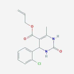 molecular formula C15H15ClN2O3 B2524964 Allyl 4-(2-chlorophenyl)-6-methyl-2-oxo-1,2,3,4-tetrahydropyrimidine-5-carboxylate CAS No. 299404-62-9