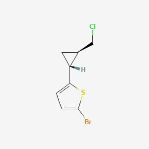 molecular formula C8H8BrClS B2524967 2-Bromo-5-[(1R,2R)-2-(chloromethyl)cyclopropyl]thiophene CAS No. 2567489-43-2