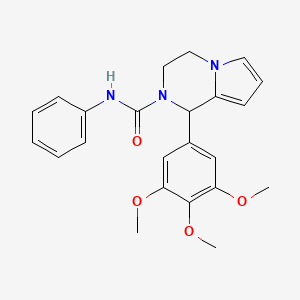 molecular formula C23H25N3O4 B2524970 N-phenyl-1-(3,4,5-trimethoxyphenyl)-3,4-dihydropyrrolo[1,2-a]pyrazine-2(1H)-carboxamide CAS No. 899735-79-6
