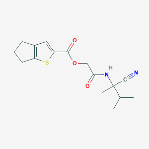 molecular formula C16H20N2O3S B2524977 [(1-cyano-1,2-dimethylpropyl)carbamoyl]methyl 4H,5H,6H-cyclopenta[b]thiophene-2-carboxylate CAS No. 878087-39-9