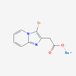molecular formula C9H6BrN2NaO2 B2524978 Sodium 2-(3-bromoimidazo[1,2-a]pyridin-2-yl)acetate CAS No. 2193065-25-5