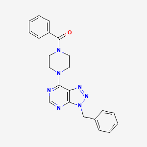 molecular formula C22H21N7O B2524982 7-(4-benzoylpiperazin-1-yl)-3-benzyl-3H-[1,2,3]triazolo[4,5-d]pyrimidine CAS No. 1005293-41-3