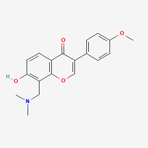 molecular formula C19H19NO4 B2525004 8-((dimethylamino)methyl)-7-hydroxy-3-(4-methoxyphenyl)-4H-chromen-4-one CAS No. 858766-37-7