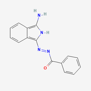 molecular formula C15H12N4O B2525005 N'-[(1Z)-3-amino-1H-isoindol-1-ylidene]benzohydrazide CAS No. 519150-48-2
