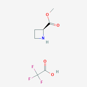 molecular formula C7H10F3NO4 B2525006 Methyl (2S)-azetidine-2-carboxylate;2,2,2-trifluoroacetic acid CAS No. 1835735-21-1