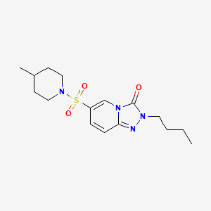 molecular formula C16H24N4O3S B2525012 2-丁基-6-[(4-甲基哌啶-1-基)磺酰基][1,2,4]三唑并[4,3-a]吡啶-3(2H)-酮 CAS No. 1251607-63-2