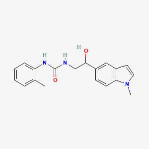 molecular formula C19H21N3O2 B2525014 1-(2-羟基-2-(1-甲基-1H-吲哚-5-基)乙基)-3-(邻甲苯基)脲 CAS No. 2034527-75-6