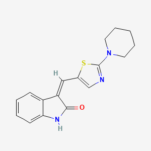 molecular formula C17H17N3OS B2525019 3-[(Z)-(2-piperidino-1,3-thiazol-5-yl)methylidene]-1H-indol-2-one CAS No. 860784-41-4