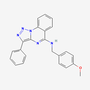 molecular formula C23H19N5O B2525022 N-(4-methoxybenzyl)-3-phenyl[1,2,3]triazolo[1,5-a]quinazolin-5-amine CAS No. 902482-34-2