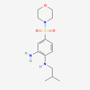 molecular formula C14H23N3O3S B2525028 1-N-(2-甲基丙基)-4-(吗啉-4-磺酰基)苯-1,2-二胺 CAS No. 561002-07-1