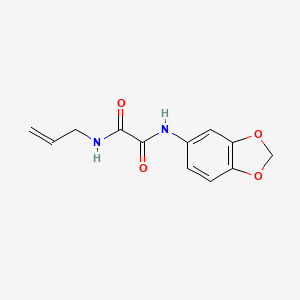 molecular formula C12H12N2O4 B2525042 N1-烯丙基-N2-(苯并[d][1,3]二氧杂环-5-基)草酰胺 CAS No. 331637-65-1