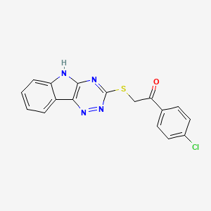 1-(4-Chloro-phenyl)-2-(9H-1,3,4,9-tetraaza-fluoren-2-ylsulfanyl)-ethanone