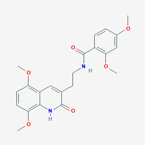 molecular formula C22H24N2O6 B2525066 N-(2-(5,8-dimethoxy-2-oxo-1,2-dihydroquinolin-3-yl)ethyl)-2,4-dimethoxybenzamide CAS No. 851403-97-9