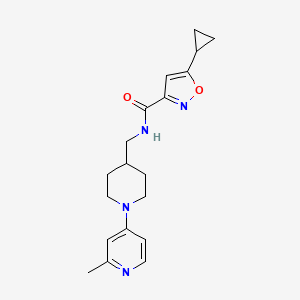 B2525095 5-cyclopropyl-N-((1-(2-methylpyridin-4-yl)piperidin-4-yl)methyl)isoxazole-3-carboxamide CAS No. 2034381-96-7
