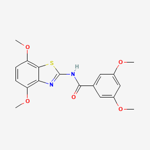 molecular formula C18H18N2O5S B2525111 N-(4,7-二甲氧基-1,3-苯并噻唑-2-基)-3,5-二甲氧基苯甲酰胺 CAS No. 912762-11-9