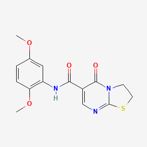 molecular formula C15H15N3O4S B2525112 N-(2,5-二甲氧基苯基)-5-氧代-3,5-二氢-2H-噻唑并[3,2-a]嘧啶-6-甲酰胺 CAS No. 443329-96-2