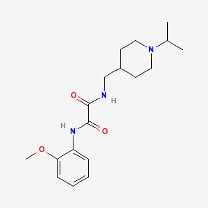 molecular formula C18H27N3O3 B2525129 N1-((1-isopropylpiperidin-4-yl)methyl)-N2-(2-methoxyphenyl)oxalamide CAS No. 946291-41-4