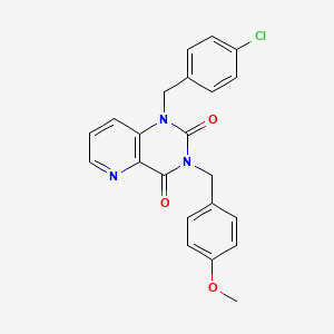molecular formula C22H18ClN3O3 B2525131 1-(4-chlorobenzyl)-3-(4-methoxybenzyl)pyrido[3,2-d]pyrimidine-2,4(1H,3H)-dione CAS No. 923114-07-2