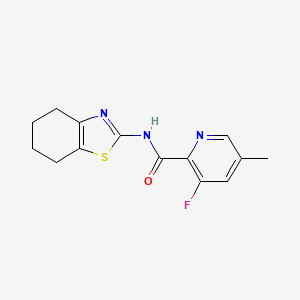 molecular formula C14H14FN3OS B2525132 3-fluoro-5-methyl-N-(4,5,6,7-tetrahydro-1,3-benzothiazol-2-yl)pyridine-2-carboxamide CAS No. 2415633-08-6