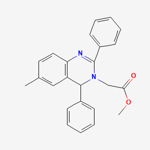 (6-Methyl-2,4-diphenyl-4H-quinazolin-3-yl)-acetic acid methyl ester