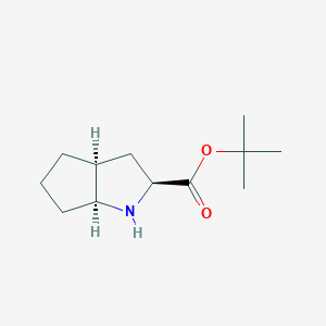 molecular formula C12H21NO2 B2525135 Tert-butyl (2S,3aS,6aS)-1,2,3,3a,4,5,6,6a-octahydrocyclopenta[b]pyrrole-2-carboxylate CAS No. 87269-89-4