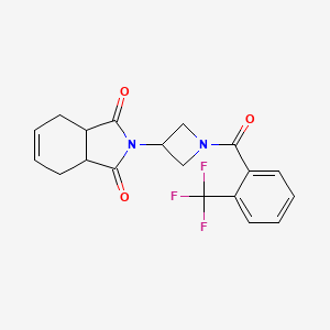 molecular formula C19H17F3N2O3 B2525143 2-{1-[2-(Trifluormethyl)benzoyl]azetidin-3-yl}-2,3,3a,4,7,7a-hexahydro-1H-isoindol-1,3-dion CAS No. 1903539-15-0