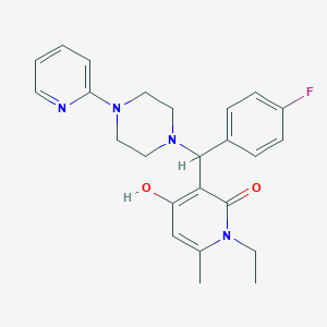 1-ethyl-3-((4-fluorophenyl)(4-(pyridin-2-yl)piperazin-1-yl)methyl)-4-hydroxy-6-methylpyridin-2(1H)-one