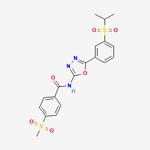 N-(5-(3-(isopropylsulfonyl)phenyl)-1,3,4-oxadiazol-2-yl)-4-(methylsulfonyl)benzamide