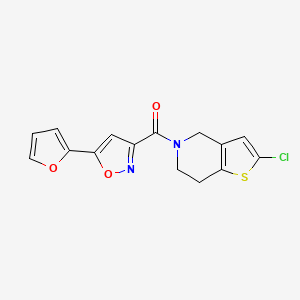 (2-chloro-6,7-dihydrothieno[3,2-c]pyridin-5(4H)-yl)(5-(furan-2-yl)isoxazol-3-yl)methanone