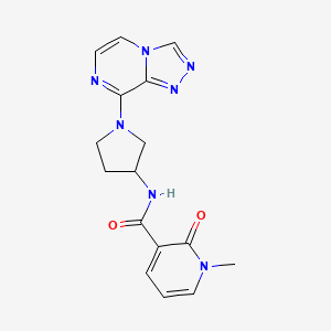molecular formula C16H17N7O2 B2525173 N-(1-([1,2,4]三唑并[4,3-a]哒嗪-8-基)吡咯烷-3-基)-1-甲基-2-氧代-1,2-二氢吡啶-3-甲酰胺 CAS No. 2034295-53-7