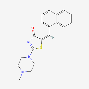 2-(4-methylpiperazino)-5-[(E)-1-naphthylmethylidene]-1,3-thiazol-4(5H)-one