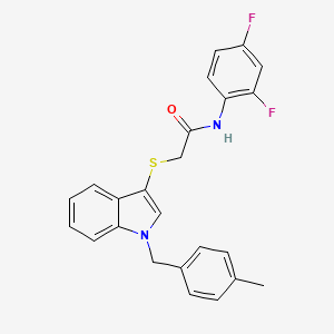 molecular formula C24H20F2N2OS B2525192 N-(2,4-二氟苯基)-2-((1-(4-甲基苄基)-1H-吲哚-3-基)硫代)乙酰胺 CAS No. 919717-14-9