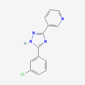 3-(5-(3-chlorophenyl)-1H-1,2,4-triazol-3-yl)pyridine