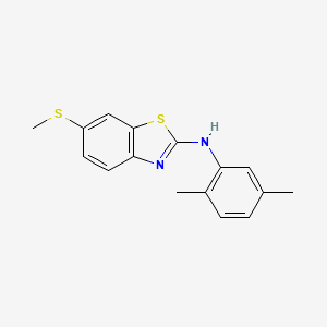 molecular formula C16H16N2S2 B2525198 N-(2,5-二甲基苯基)-6-(甲硫基)苯并[d]噻唑-2-胺 CAS No. 891083-35-5