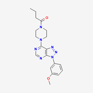 molecular formula C19H23N7O2 B2525201 1-(4-(3-(3-metoxifenil)-3H-[1,2,3]triazolo[4,5-d]pirimidin-7-il)piperazin-1-il)butan-1-ona CAS No. 920414-37-5