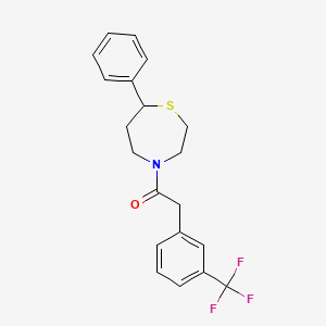 molecular formula C20H20F3NOS B2525264 1-(7-苯并噻吩-1,4-噻氮杂环-4-基)-2-(3-(三氟甲基)苯基)乙酮 CAS No. 1795430-42-0