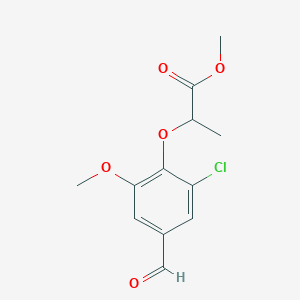 molecular formula C12H13ClO5 B2525272 Methyl 2-(2-chloro-4-formyl-6-methoxyphenoxy)propanoate CAS No. 881586-53-4