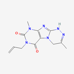 molecular formula C12H14N6O2 B2525277 3,9-二甲基-7-丙-2-烯基-5,7,9-三氢-1H,4H-1,2,4-三嗪并[4,3-h]嘌呤-6,8-二酮 CAS No. 922479-55-8