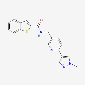 N-((6-(1-methyl-1H-pyrazol-4-yl)pyridin-3-yl)methyl)benzo[b]thiophene-2-carboxamide