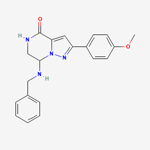 molecular formula C20H20N4O2 B2525290 7-(苄氨基)-2-(4-甲氧基苯基)-6,7-二氢吡唑并[1,5-a]吡嗪-4(5H)-酮 CAS No. 2109058-44-6