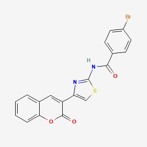 molecular formula C19H11BrN2O3S B2525323 4-bromo-N-(4-(2-oxo-2H-chromen-3-yl)thiazol-2-yl)benzamide CAS No. 477547-23-2