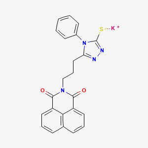 molecular formula C23H17KN4O2S B2525332 potassium 5-(3-(1,3-dioxo-1H-benzo[de]isoquinolin-2(3H)-yl)propyl)-4-phenyl-4H-1,2,4-triazole-3-thiolate CAS No. 474621-45-9
