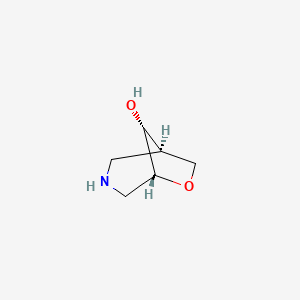 molecular formula C6H11NO2 B2525334 (1R,5R,8R)-6-oxa-3-azabicyclo[3.2.1]octan-8-ol CAS No. 1408076-41-4; 2380679-73-0