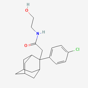 molecular formula C20H26ClNO2 B2525335 2-[2-(4-chlorophenyl)-2-adamantyl]-N-(2-hydroxyethyl)acetamide CAS No. 400085-11-2