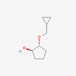 molecular formula C9H16O2 B2525338 (1R,2R)-2-(cyclopropylmethoxy)cyclopentan-1-ol CAS No. 2166089-20-7